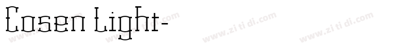 Cosen Light字体转换 Cosen Light字体转换